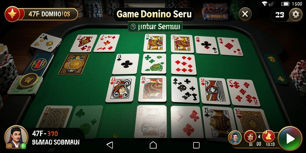 Tampilan utama gameplay Domino di 47F, penuh keseruan.