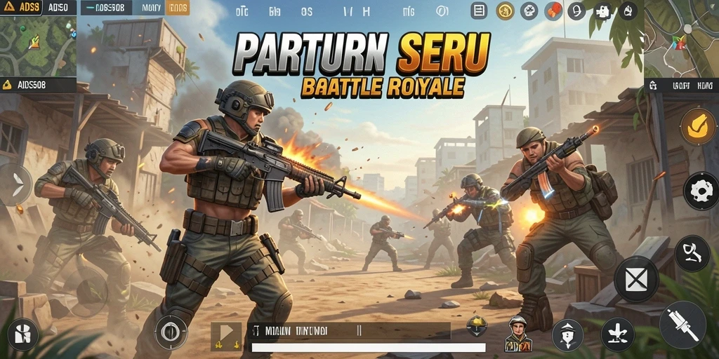 Tampilan gameplay ADS508 yang mendebarkan di medan pertempuran.