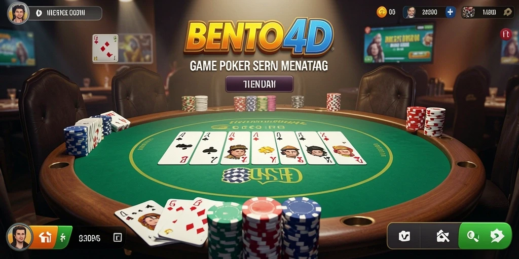 Screenshot gameplay <strong>BENTO4D</strong> menampilkan aksi seru saat bermain Poker.