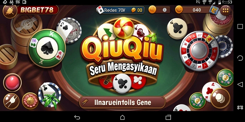 Tampilan gameplay seru dalam aplikasi BIGBET78 QiuQiu.