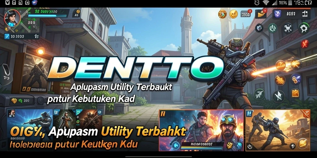Tampilan utama aplikasi DENTOTO dengan fitur utilitas yang memudahkan.
