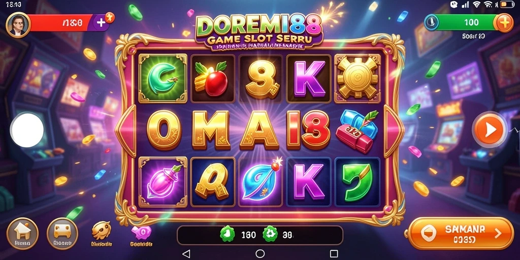 Screenshot gameplay DOREMI88 dengan gulungan slot yang menarik.