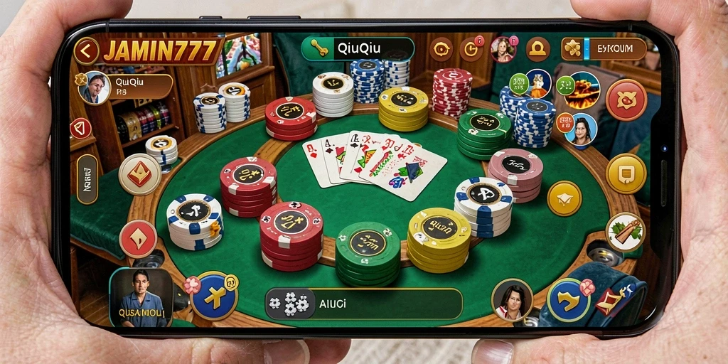 Screenshot JAMIN777 menampilkan gameplay QiuQiu yang menarik.