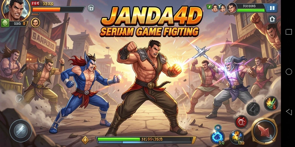 Screenshot gameplay JANDA4D menampilkan aksi pertarungan yang mendebarkan.
