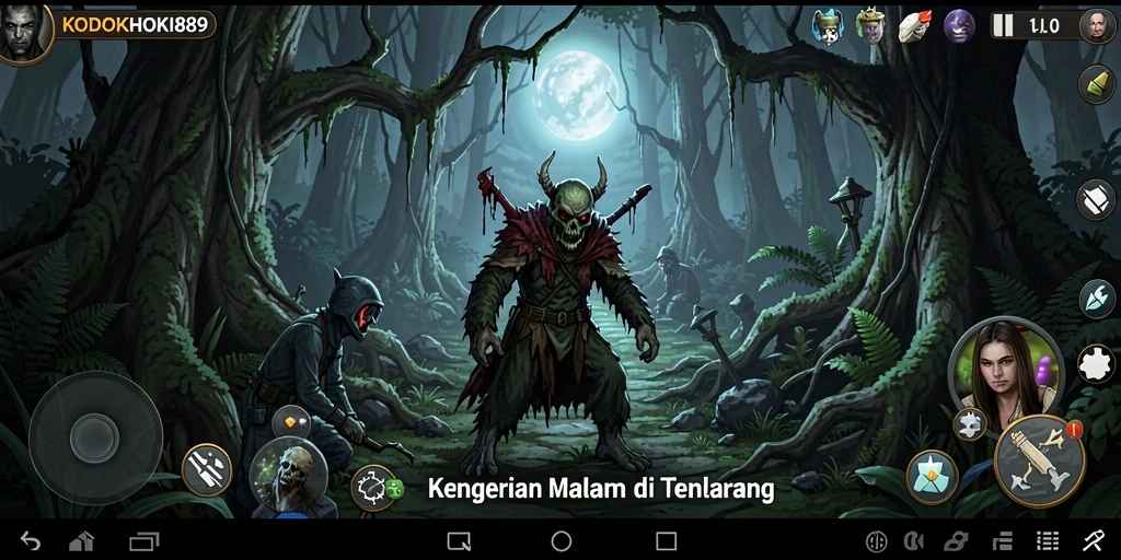 Gameplay KODOKHOKI889 dengan suasana mencekam dan grafik yang stunning.