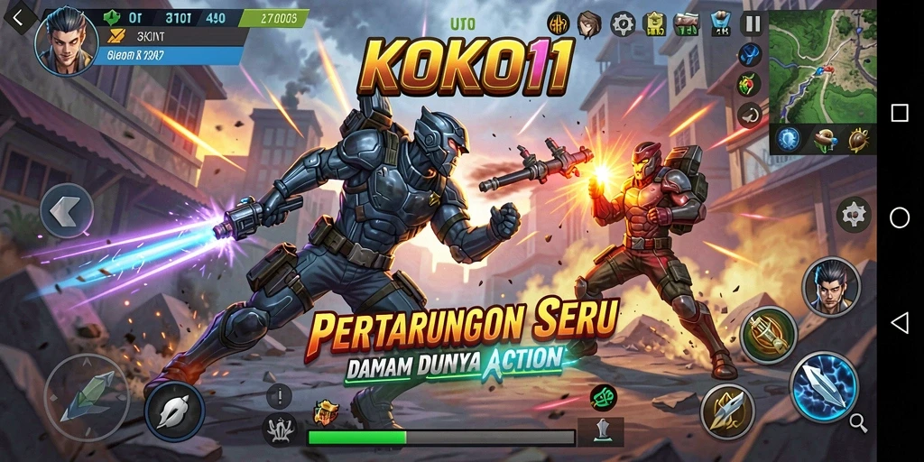 Tampilan seru dari pertarungan di KOKO11 yang penuh aksi.