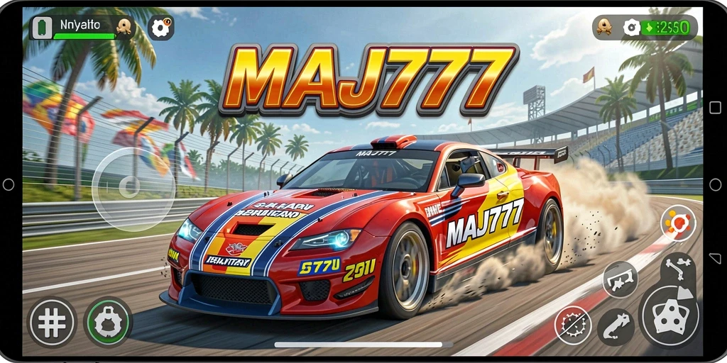 Tampilan gameplay balap dengan berbagai kendaraan dan trek menantang.