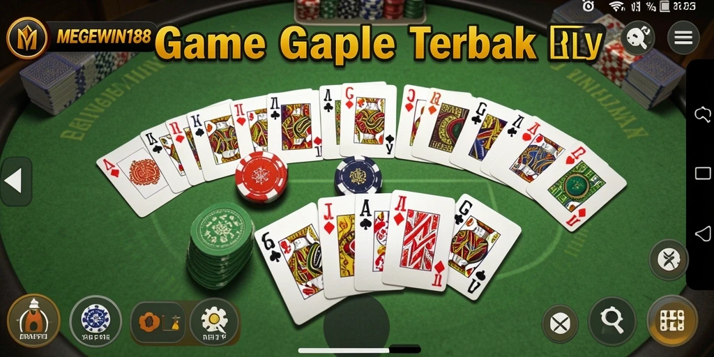 Screenshot gameplay Gaple yang menarik dalam MEGEWIN188.