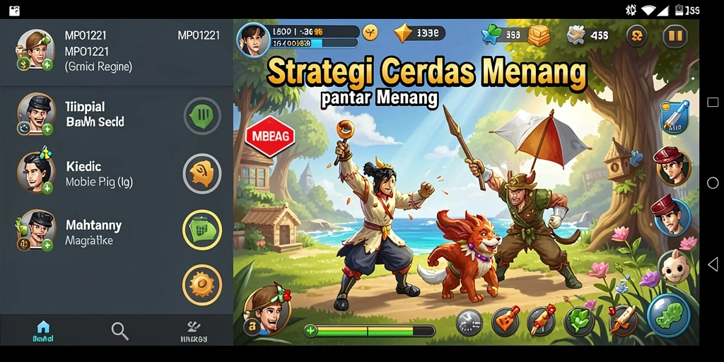 Screenshot gameplay MPO1221 menampilkan taktik cerdas dan pertempuran seru.
