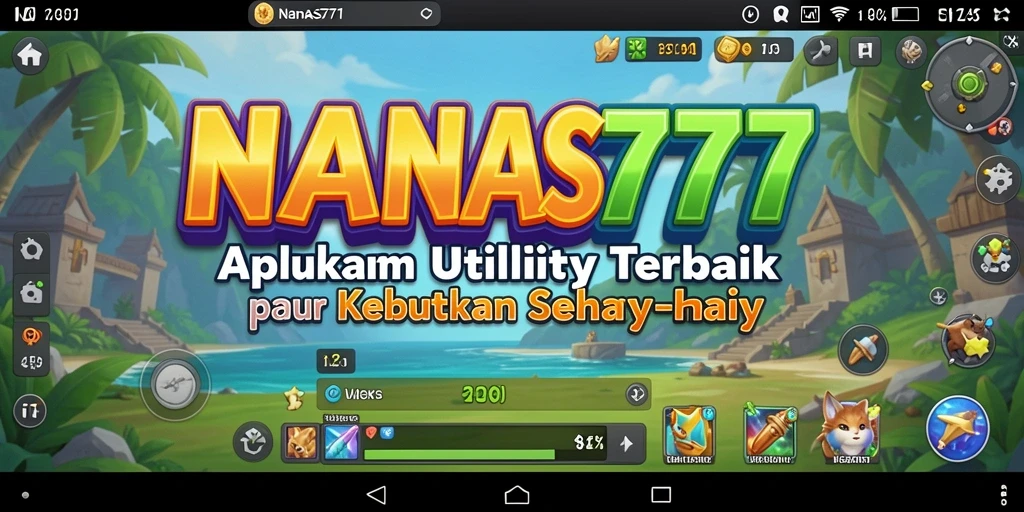 Tampilan antarmuka dari aplikasi Utility NANAS777 yang sederhana dan intuitif.