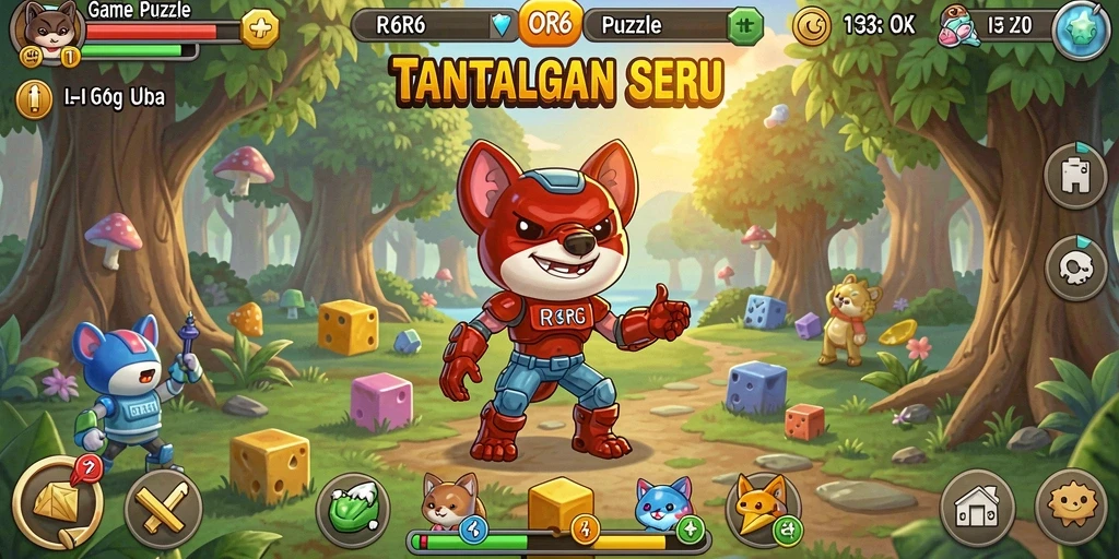 Tampilan permainan R6R6 dengan berbagai tantangan puzzle yang menarik.