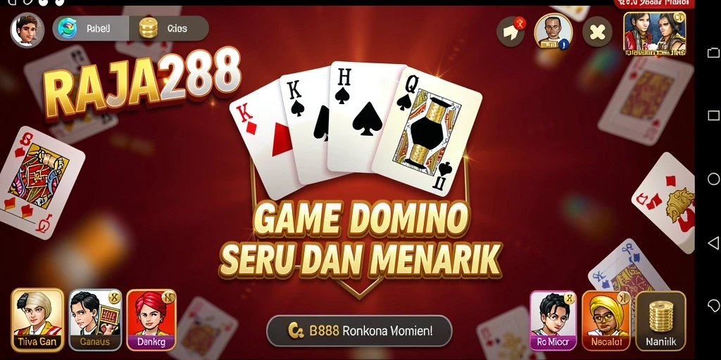 Tangkapan layar gameplay RAJA288 menunjukkan serunya bermain Domino.