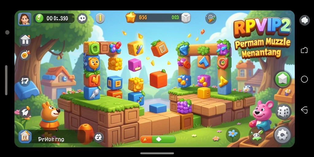 Tampilan gameplay RPVIP2 yang mendebarkan dalam aksi puzzle.
