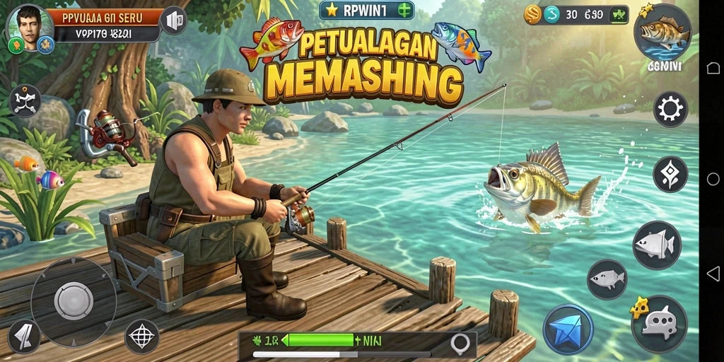 Tangkapan ikan yang menakjubkan dalam gameplay RPWIN1.