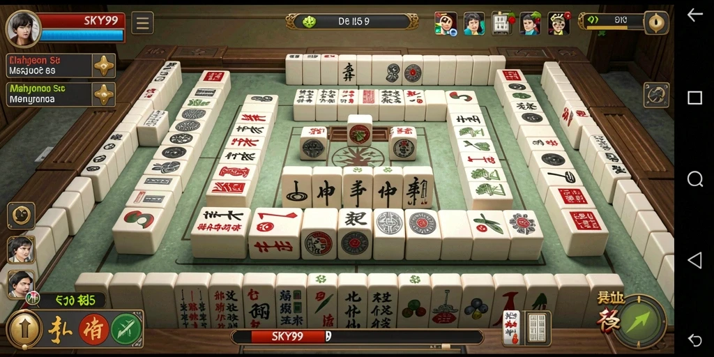 Gameplay seru dan menyenangkan di SKY99 dengan elemen Mahjong.