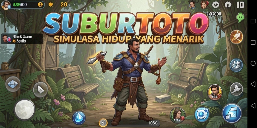 Tampilan gameplay menarik dari SUBURTOTO yang penuh dengan aktivitas simulasi.