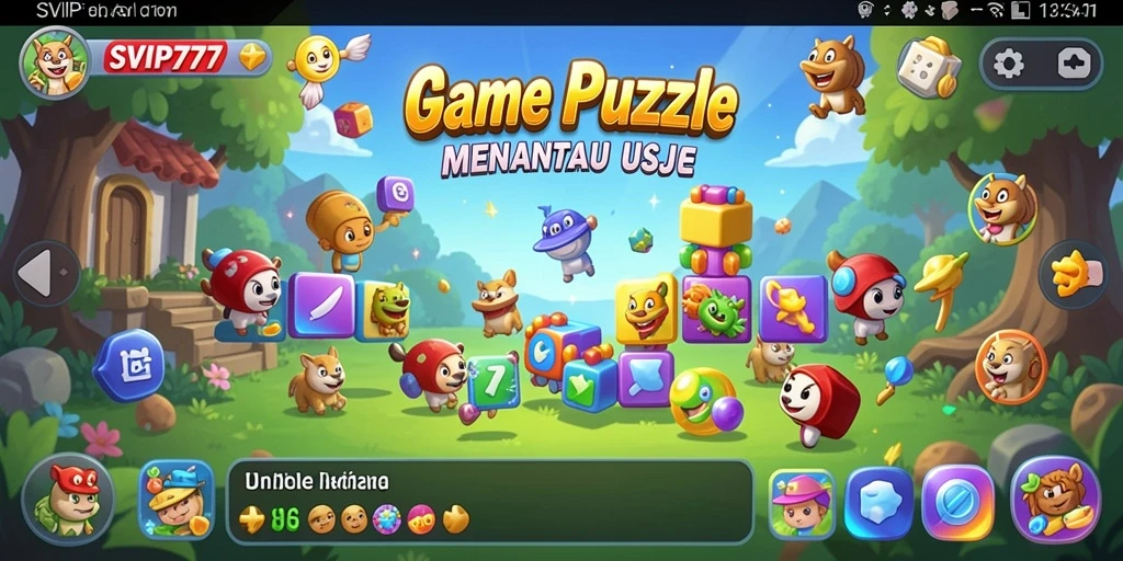 Tampilan gameplay menarik dari SVIP777 dengan tantangan Puzzle.