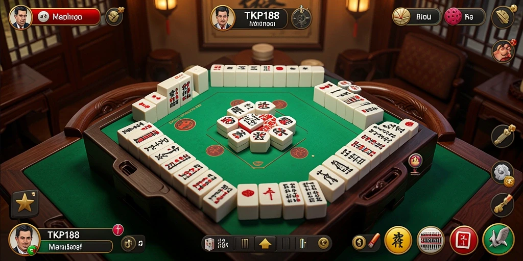 Screenshot gameplay TKP188 menampilkan momen seru dalam permainan Mahjong.